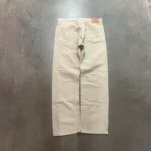 Vintage Levi's‎ 505 men's cream straight leg jeans earth tone fall outdoors 36